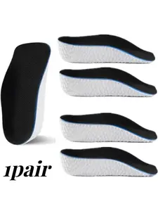 1 Pair of Height-Increasing Insoles, Heel Pads, Foot Pads, Specially Designed for Flat Feet, Soft Arch Support Insoles, Half-Length Arch Support Insoles, Must-Have for Men's Sneakers