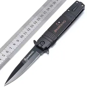 Black Panther Small Folding Knife High Hardness Fruit Knife Steel Handle Sharp Dormitory Melon Fruit Knife Outdoor Convenient Peeling Small Folding Knife Household Knife