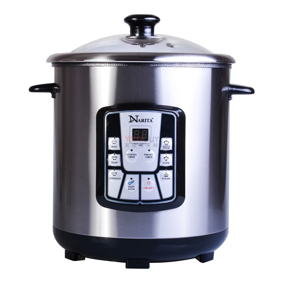 NARITA 7L Multi-Functional Ceramic Electric Slow Cooker with Quick Heating and Keep Warm Feature