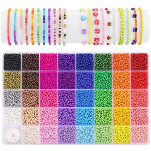 9600pcs Multicolor 3mm Seed Beads, Vibrant Rainbow Academy Series Glass Beads, Perfect for DIY Bracelets, Necklaces, Earrings Jewelry Making