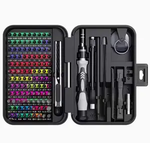 132 In 1 Precision Screwdriver Hardware Set, Magnetic Screwdriver Tool Set with 108pcs Bits, Multipurpose Screwdriver Tool Kit for Repairing Phone, Heavy Duty Industrial Tools, Precision Ratchet Screwdriver