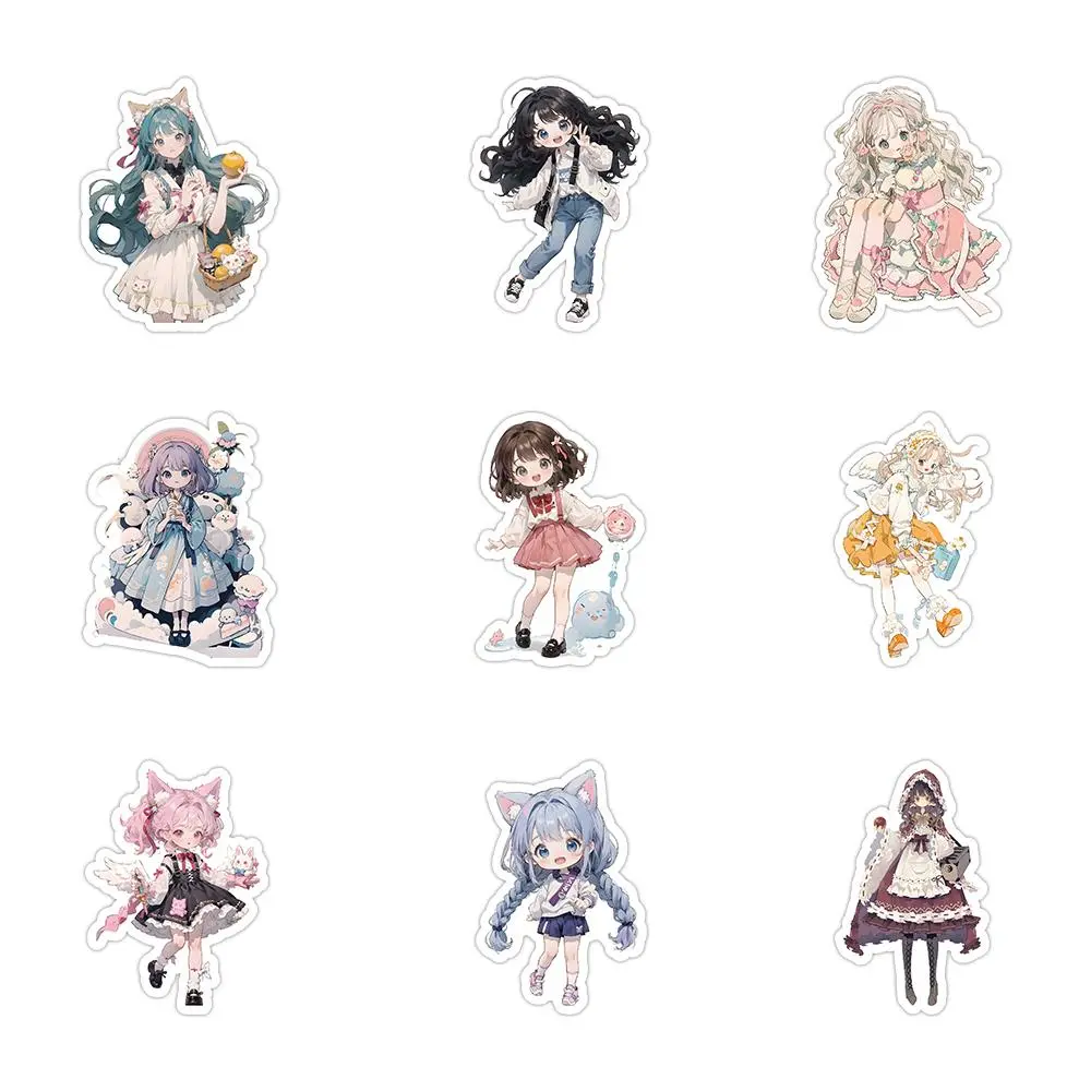 Lolita Series Sticker, 60pcs/set Waterproof Self Adhesive Aesthetic Decor Sticker for Gift Greeting Card Water Bottle Laptop Phone Case