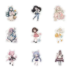 Lolita Series Sticker, 60pcs/set Waterproof Self Adhesive Aesthetic Decor Sticker for Gift Greeting Card Water Bottle Laptop Phone Case