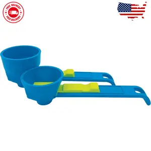 Measuring scoop + funnel No spill preparation of protein powder (Set of 1 & 2 Tablespoon)