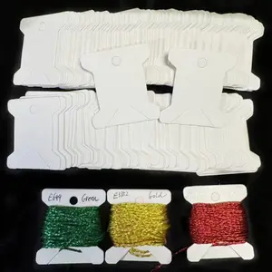 200 Pcs White Paper Embroidery Floss Bobbins Cardboard Cross Stitch Embroidery Thread Organizer for Crafts