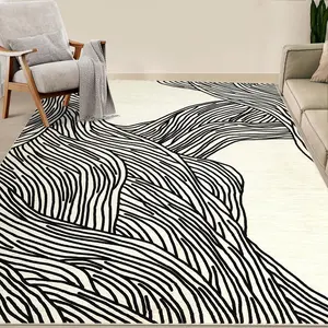 Garvee Washable Area Rug 9x12 Non Slip Ultra-Thin Geometric Living Room Rugs Soft Stain Resistant Modern Abstract Floor Carpet for Bedroom Nursery Dining Room Office Home Decor