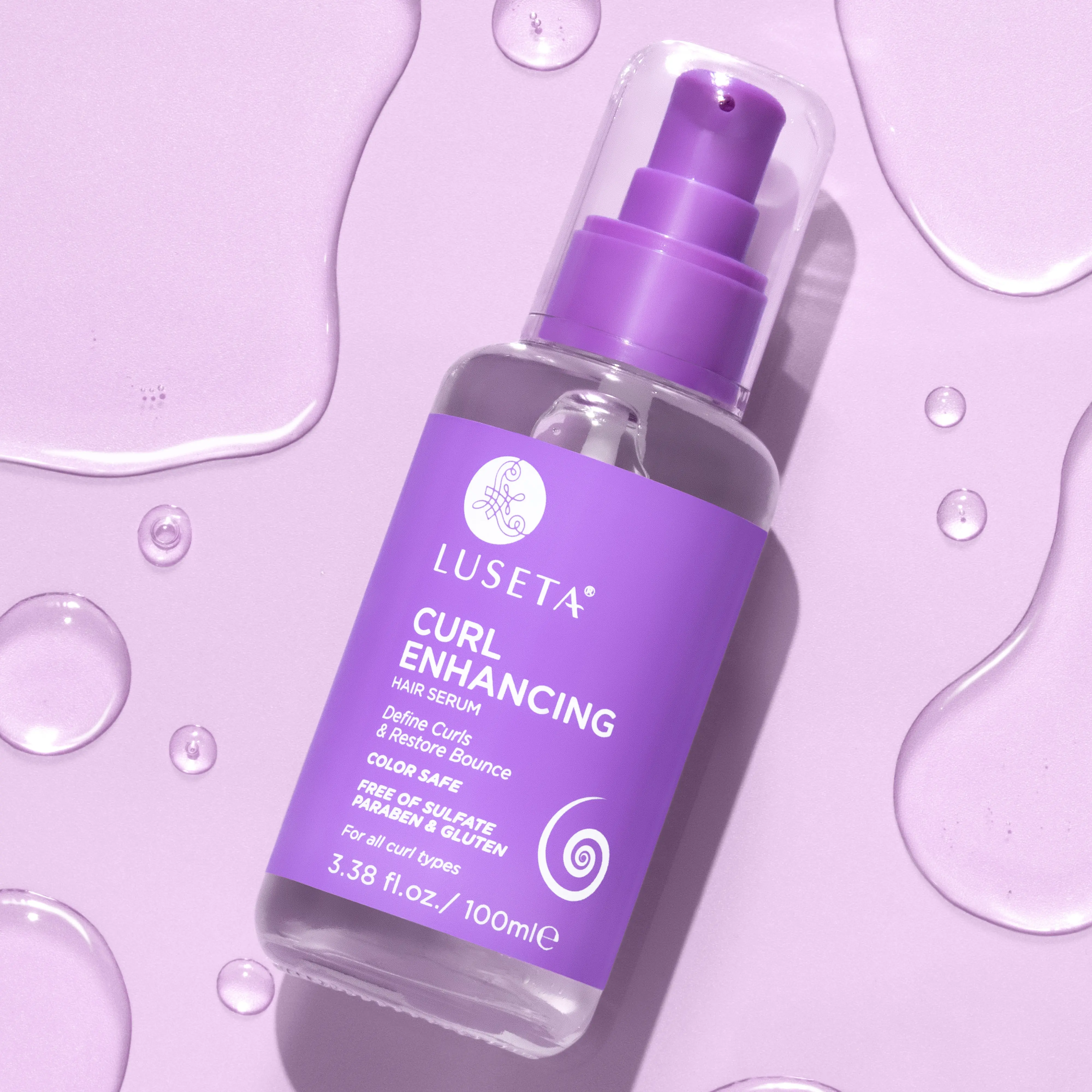 Luseta Curl Enhancing Hair Oil Define Curl & Restore Bounce Anti-frizzing and Smoothing for Curly Hair Type 3.38oz