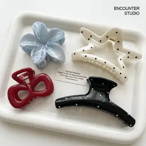 4-Pack Large Hair Claw Clips for Women,Cute Fashion Chunky Jaw Clips Hair Accessories for Daily Commute,Going Out or Decorative Use,Shower Makeup Work