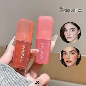 Two-Piece Misty Blush Liquid Makeup Set Cheek Makeup Duo Long-Lasting Sculpted Cheek Enhancer Perfect for Daily Use & Special Occasions