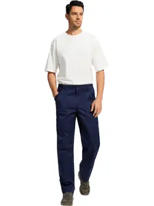 Work Idea Light Weight Pants Relaxed Fit Cotton Blended