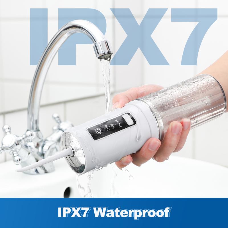Foldable  Irrigator, Cordless Water Flosser with 4-nozzle 230ML Water Tank Travel  Irrigator, Ideal Teech Cleaning Device, Portable  Irrigator rechargeable waterfloss dental flosser cordless  oral care kit detachable