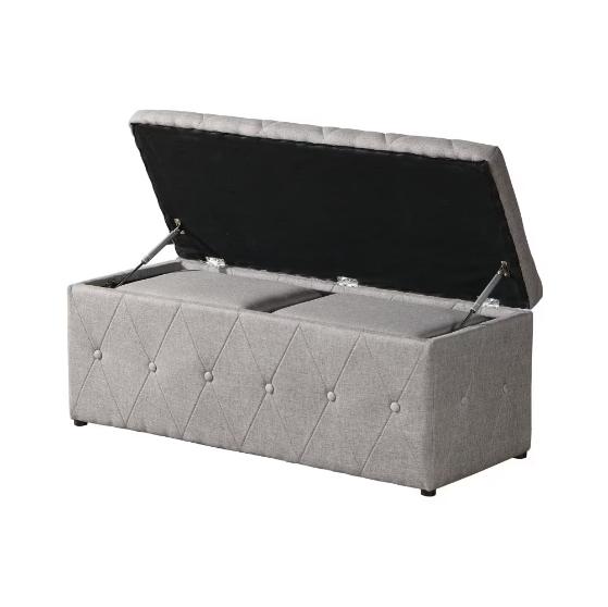 1 Rectangular Storage Ottoman And 2 Sets Of Ottoman
