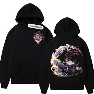 Kokushibo 2 Sided Anime Graphic Hoodie, Demon Slayer Manga Hoodies Gift For Fan Anime, Gift For Men, Gift For Women, Crew Neck Tee, Trending T-shirt