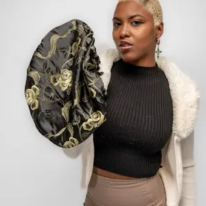 Customized Satin Hair Bonnets! Customized by color, style, pattern, design, and size. Can be used to make Custom Gift Boxes.