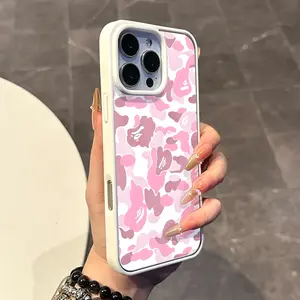 Magnetic Compatible Case for iPhone 17 16 E Pro Max 15 Plus 14 13 12 11 XS XR, Coquette Pink Camo Edge Style | Trendy, Silicone, Lightweight, Shockproof, and Girly Protection