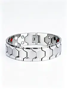 Punk Style Magnetic Therapy Bracelet, Vintage Copper Color, Unisex 7.8 Inches, Trendy Birthday Gift, Stackable Fashion Accessory, Stackable Bracelets
