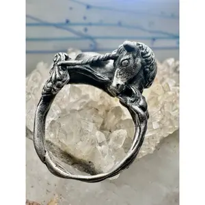 Unicorn ring James Yesberger size 7 horse w horn sterling silver women