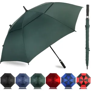 LLanxiry Extra Large Golf Umbrella, Windproof & Heavy Duty, Double Canopy Vented Automatic Open Umbrellas for Rain & Wind, Oversized Umbrella for Golf, Outdoor Sports, and Travel