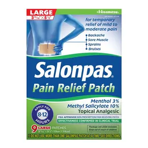 Salonpas Mild to Moderate Pain Relief Patch, Large, 9 Count