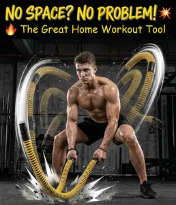 【Nomad Ridge】Adjustable Cordless Battle Ropes for Home Gym -performance upgrade kit、full-body workout、Stainless Steel Spring Arm Strengthener  heavy resistance  home gym kit  training exercise equipment  chest shoulder arm  pull bar