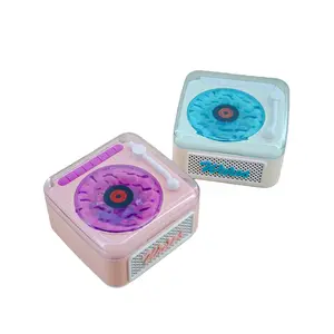Bluetooth Speaker Vintage Vinyl Style with RGB Ambient Lights & White Noise Sound Portable Retro Design for Bedroom Party