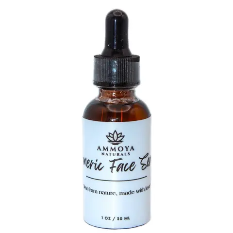 Ammoya Naturals Turmeric Face Serum Spot Corrector - Dark Spots Treatment, Glow Up Support with Turmeric, Ylang Ylang, Frankincense Essential Oils & More for Flawless Skin, Self Care, Skin Transformation