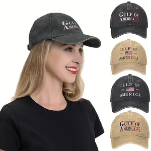 2/1 Pack American Bay Area Patriotic Truck Hat - Adjustable Baseball Cap for Men and Women, Retro Style, Geometric Design, Black with Red and White Decoration, Casual Wear