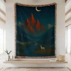 ACOTAR Crescent City Woven Throw Blanket, Throne of Glass Tapestry Blanket, Fantasy Bookish Blanket, Booktok gifts, Night Court Inspired