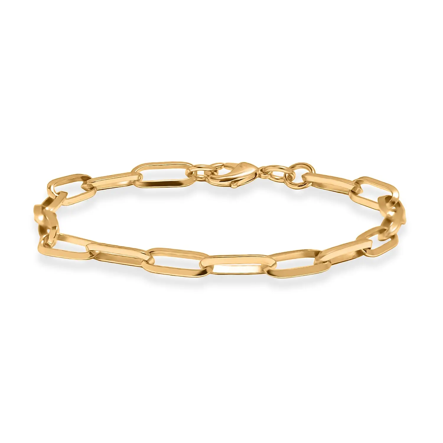 Bracelet in 18K Yellow Gold Plated Bronze 7.25 In
