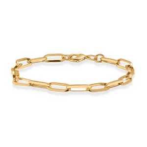 Bracelet in 18K Yellow Gold Plated Bronze 7.25 In