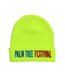 PALM TREE FESTIVAL ASPEN 2023 BEANIE - NEON YELLOW