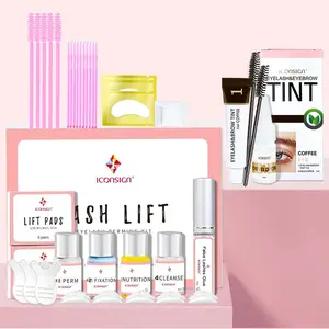 Eyelash & Eyebrow Perming & Tinting Kit, 1 Set Waterproof Quick-drying Eyelash Perming & Tinting Kit, Professional Eye Makeup Tool for Women