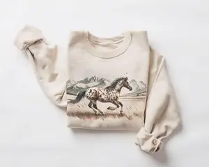 Wild Heart Horse Sweatshirt 🐎 Mountain Running Aesthetic - KitchenEra