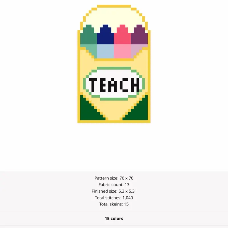 Crayon Needlepoint Canvas