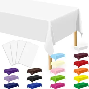 4-piece disposable tablecloth, 137×183cm, thin type. Suitable for all kinds of parties, family dinners, gatherings, birthday parties, various festivals, Thanksgiving, Christmas, Halloween, daily disposable tablecloth, suitable for all seasons.