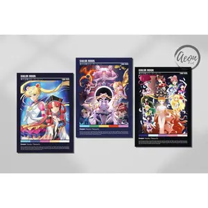 Sailor Moon anime poster | Anime Manga Poster _ Minimalist Anime Poster _ Minimalist Poster _ Retro Vintage Art Print _ Wall Art Décor