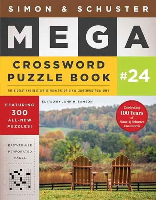 Simon & Schuster Mega Crossword Puzzle Book #24 -- John M. Samson - Paperback