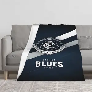 This Carlton Blues inspired flannel blanket, portable thickened picnic mat sofa towel camping beach mat, suitable for patio garden moisture-proof tent mat, casual tablecloth, camping essentials, beach blanket, sofa blanket, garden lover