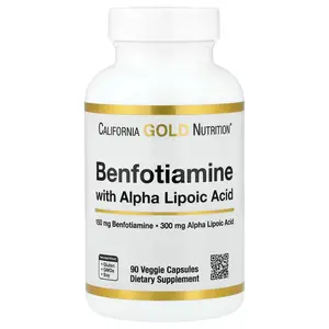 California Gold Nutrition Benfotiamine + Alpha Lipoic Acid, 90 Veggie Capsules