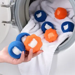 Random Color Laundry Sponge Ball, 10pcs/set Anti-winding Sponge Laundry Ball, Household Laundry Tool for Washing Machine, Laundry Accessories