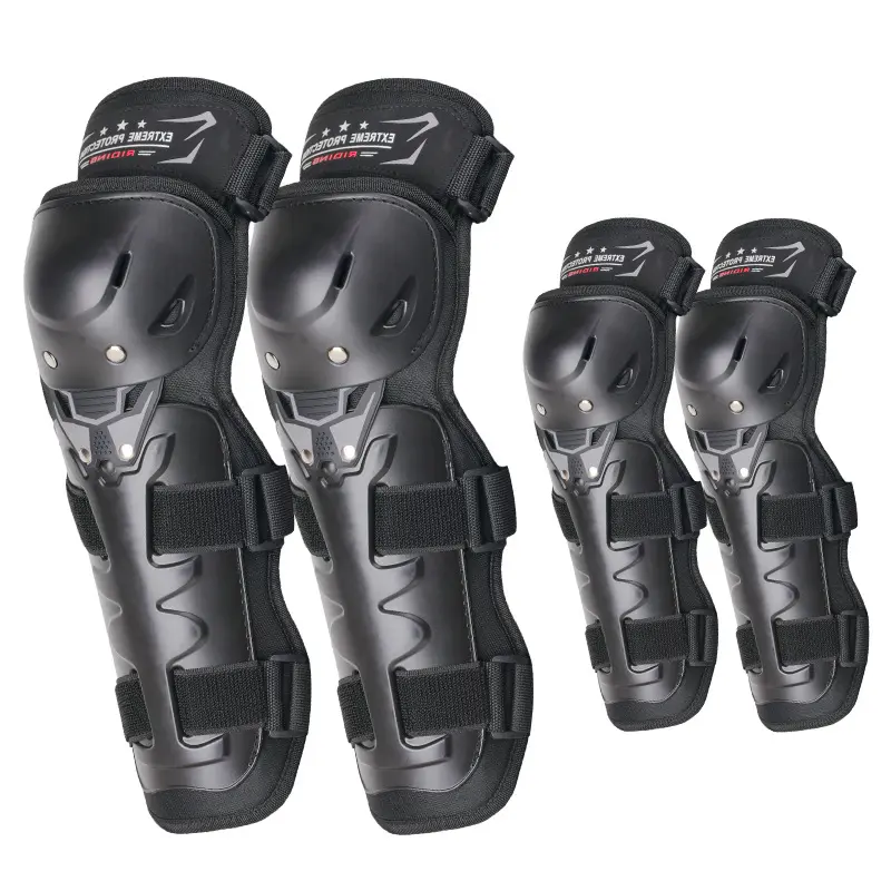 Motorcycle knee pads, windproof and drop-proof leg pads, electric vehicle protective gear, off-road locomotive elbow pads, knight equipment, four-season models Cycling protective gear Tool Black dirt bike leg armor