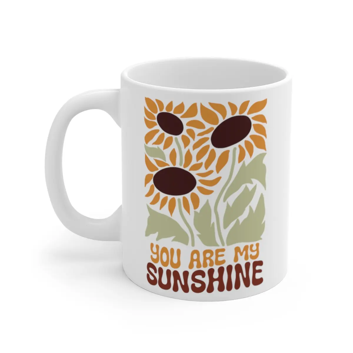 You Are My Sunshine Boho Sunflowers Graphic Ceramic Mug 11oz Perfect For Coffee, Tea and Hot Chocolate-97656722 1