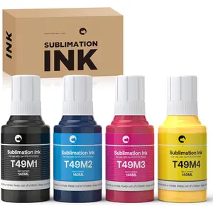 560ML T49M Sublimation Ink for Epson Surecolor F170 F570 Sublimation Printer(T49M1 T49M2 T49M3 T49M4 Autofill/ICC-Free/Anti-UV)
