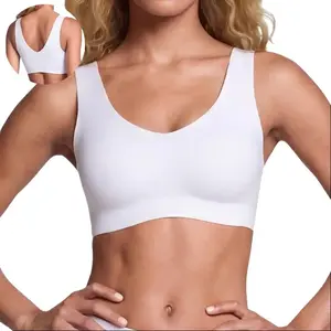 Live - ubras Seamless Wireless Bralette Light Support Sports Bra for Yoga & Low-Impact Workout, Wide Straps, Super Soft, Comfort Full Coverage Everyday Comfort  Wear