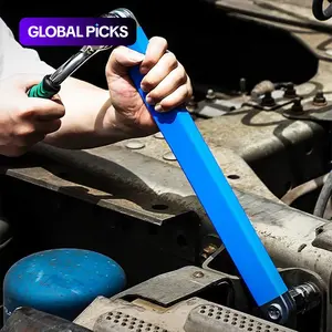 Tight Reach Extended Wrench Set, Offset Design with 1/2, 1/4, and 3/8 Square Drive Adapters, Perfect for Tight-Spaces and Versatile Use, Offset Extension Wrench