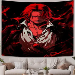 Trendy Design Anime character Redhaired Shanks serious Fashionable Tapestries Home decoration