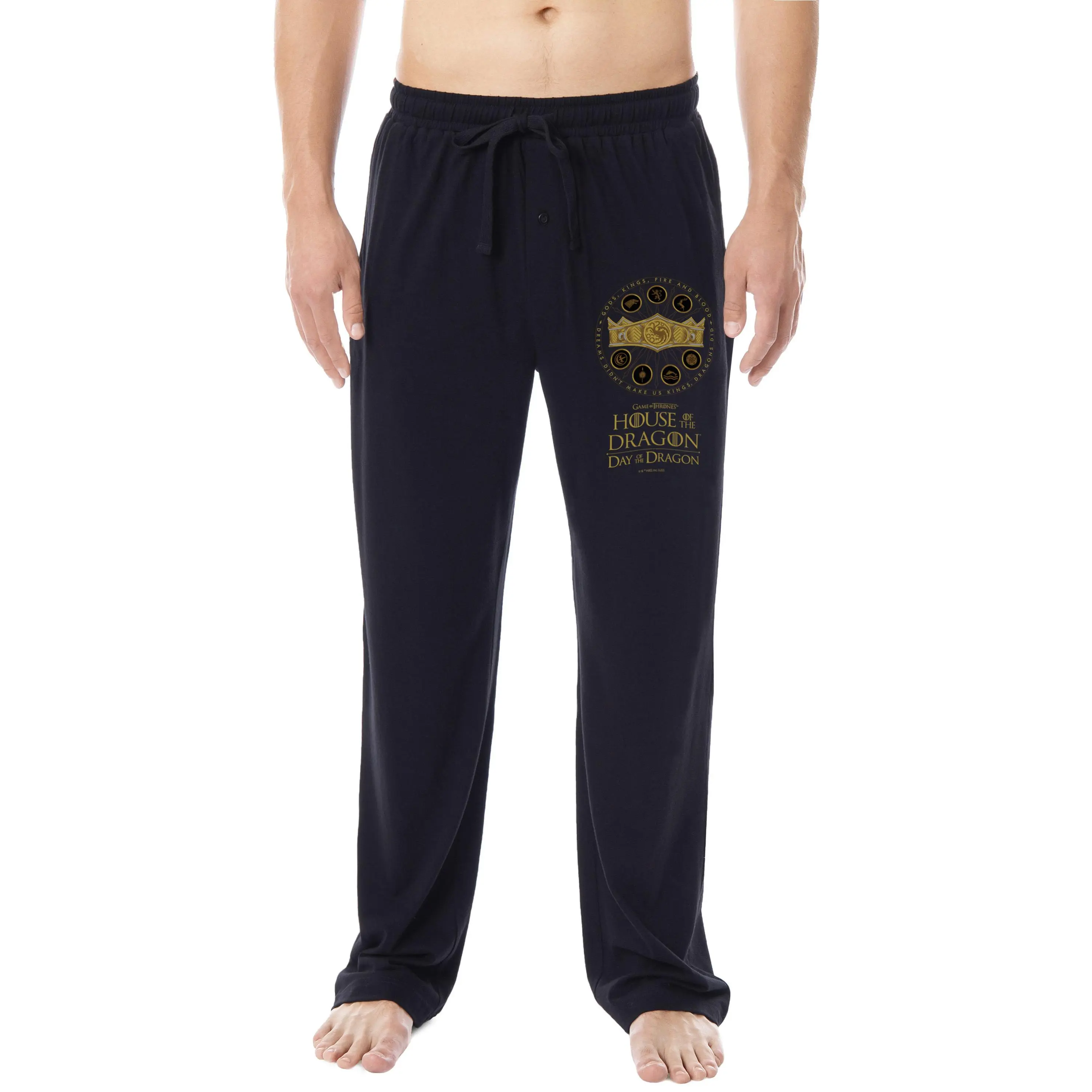 Game Of Thrones House of the Dragon Mens' Day Of The Dragon Crown Sleep Pajama Pants