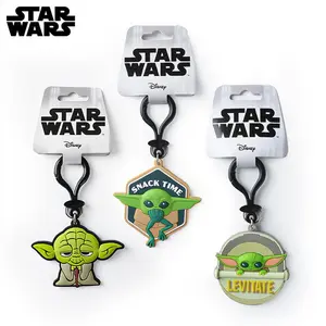 Star Wars Officially Licensed PVC Keychain Figurine Bag Clip Charms Anime Figure Keychain Yoda Anime Collector Keyring Backpack Decor 1Pc Disney