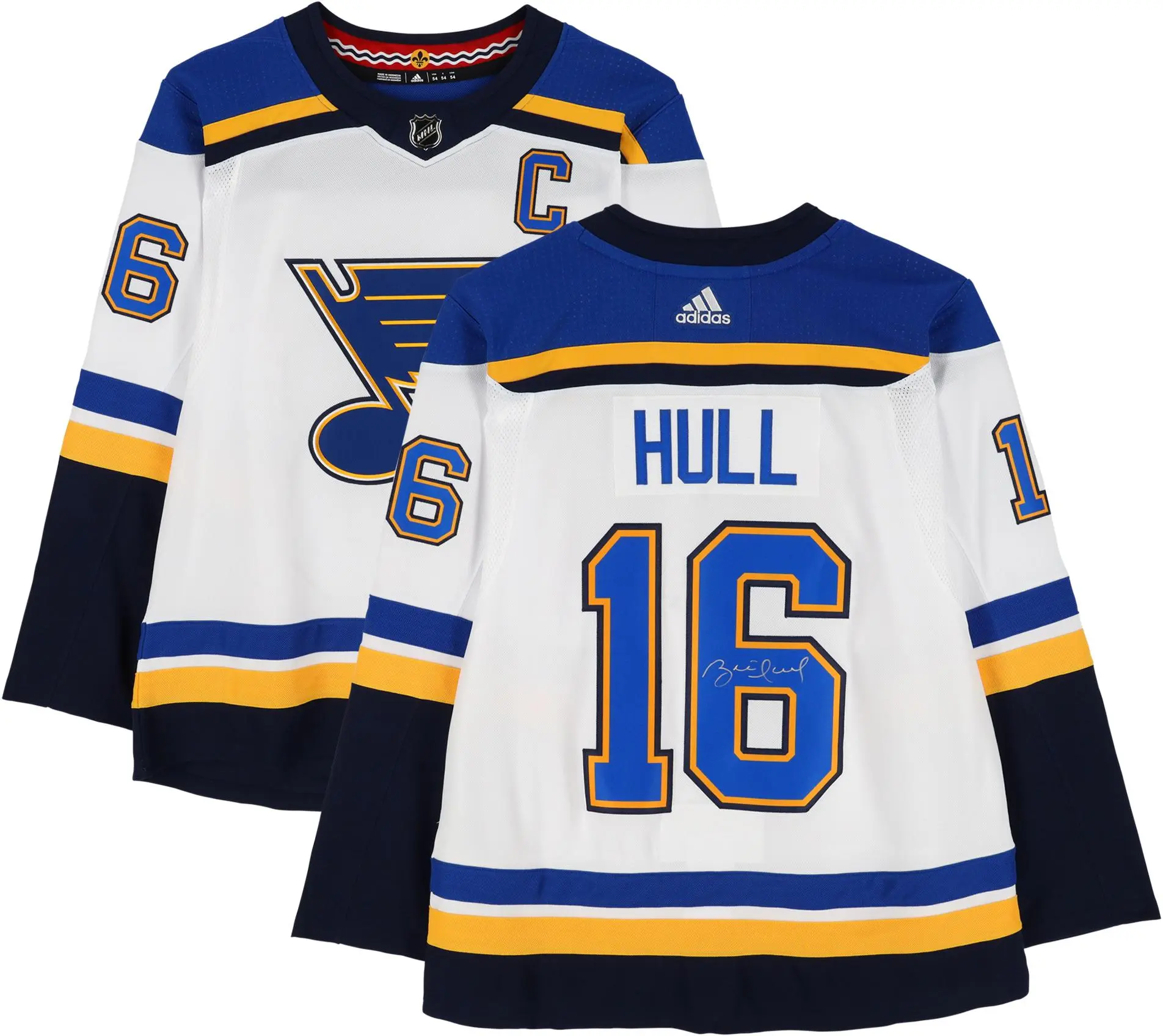 Brett Hull St. Louis Blues Autographed White Adidas Jersey - Fanatics Authentic Certified