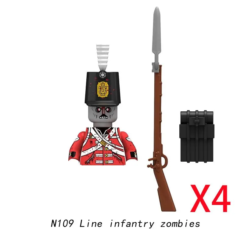 Building Blocks Figures Gifts Toys Halloween Series Mutant Soldiers Zombies Weapons Guns RPG Accessories Equipments Mini Bricks